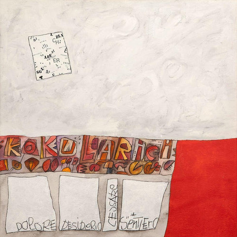 Koku Larici White Modern Wood Framed Art Print by Teruzzi, Vittorio