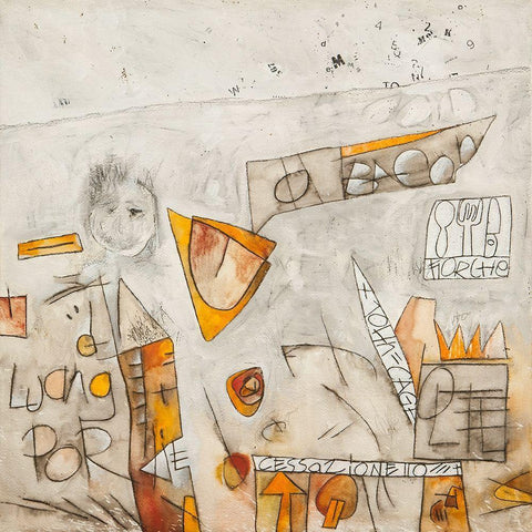 Senza titolo II (Cage and Bacon) Gold Ornate Wood Framed Art Print with Double Matting by Teruzzi, Vittorio