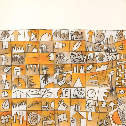 Senza Titolo III (Artaud) Gold Ornate Wood Framed Art Print with Double Matting by Teruzzi, Vittorio