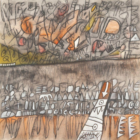 Senza titolo IV (libere associazioni) Black Modern Wood Framed Art Print by Teruzzi, Vittorio