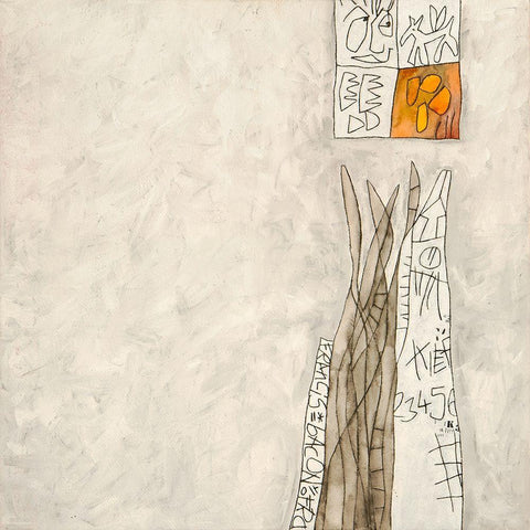 Senza titolo V (Francis Bacon) White Modern Wood Framed Art Print with Double Matting by Teruzzi, Vittorio