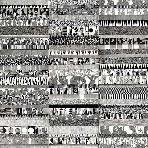 Partitura Visiva I Black Ornate Wood Framed Art Print with Double Matting by Teruzzi, Vittorio