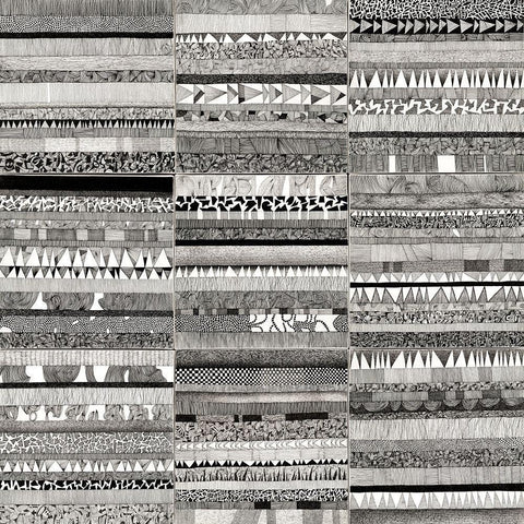 Partitura Visiva II Black Ornate Wood Framed Art Print with Double Matting by Teruzzi, Vittorio