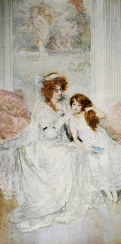 Tender Loving Care White Modern Wood Framed Art Print with Double Matting by Gow, Mary Louise