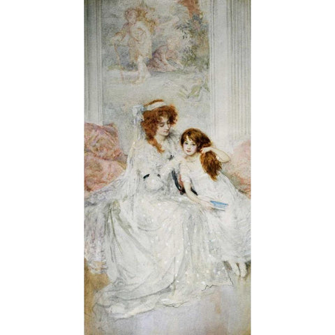 Tender Loving Care Black Modern Wood Framed Art Print by Gow, Mary Louise
