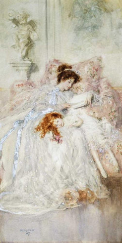 Precious Moments White Modern Wood Framed Art Print with Double Matting by Gow, Mary Louise