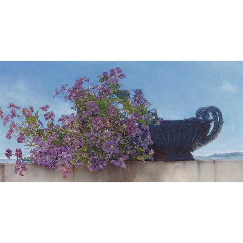 An eloquent silence Black Modern Wood Framed Art Print with Double Matting by Alma-Tadema, Sir Lawrence