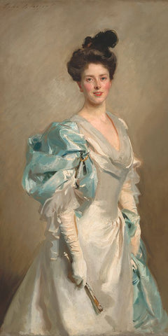 Mary Crowninshield Endicott Chamberlain White Modern Wood Framed Art Print with Double Matting by Sargent, John Singer
