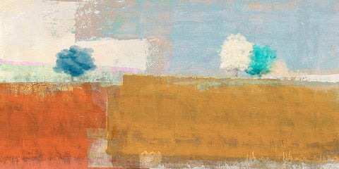 Great Plains White Modern Wood Framed Art Print with Double Matting by Alex, Blanco