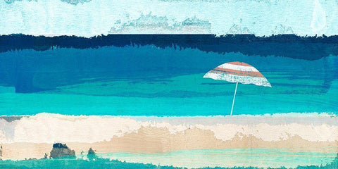 Tropical Breeze White Modern Wood Framed Art Print with Double Matting by Alex, Blanco