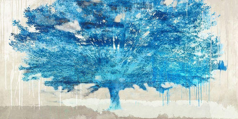 Treexplosion Black Ornate Wood Framed Art Print with Double Matting by Alex, Blanco