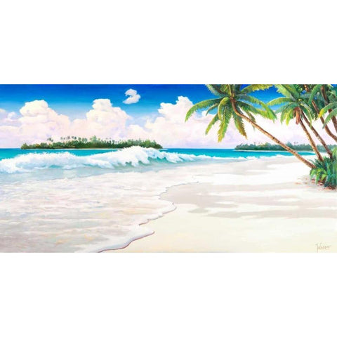 Onda tropicale Black Modern Wood Framed Art Print by Galasso, Adriano