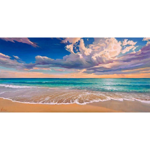 Onda d Oceano Black Modern Wood Framed Art Print by Galasso, Adriano