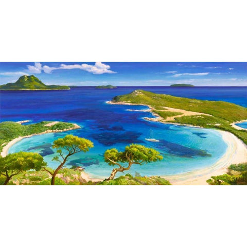 Mediterraneo Gold Ornate Wood Framed Art Print with Double Matting by Galasso, Adriano