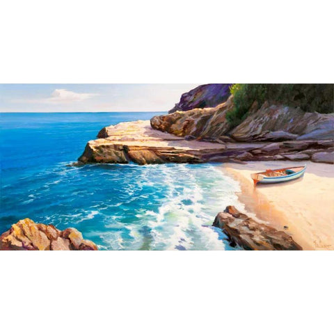 Pomeriggio mediterraneo White Modern Wood Framed Art Print by Galasso, Adriano