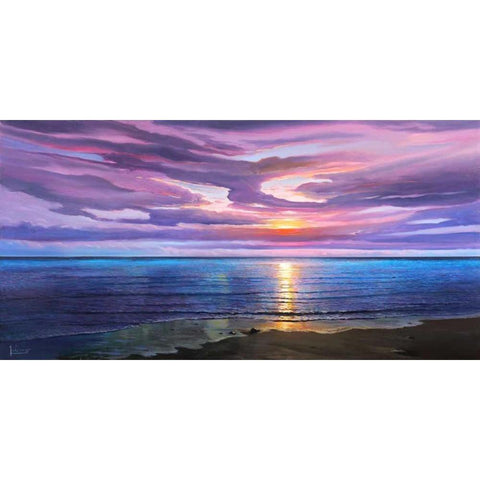 Tramonto sognante Gold Ornate Wood Framed Art Print with Double Matting by Galasso, Adriano