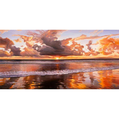 Riflessi del mattino Black Modern Wood Framed Art Print by Galasso, Adriano