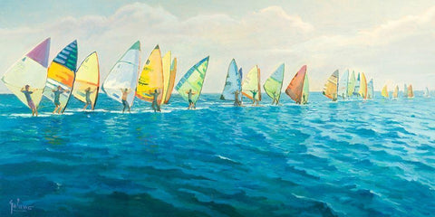 Nel vento Black Ornate Wood Framed Art Print with Double Matting by Galasso, Adriano