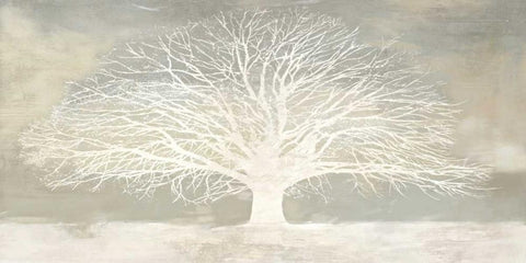 White Tree Black Ornate Wood Framed Art Print with Double Matting by Aprile, Alessio
