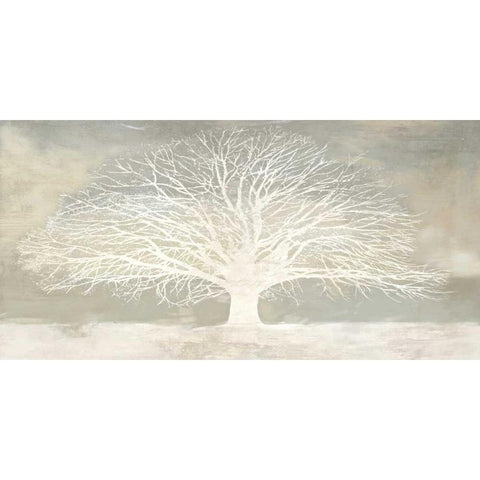 White Tree Gold Ornate Wood Framed Art Print with Double Matting by Aprile, Alessio