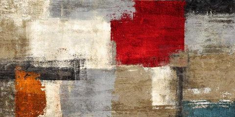 Jazz White Modern Wood Framed Art Print with Double Matting by Aprile, Alessio