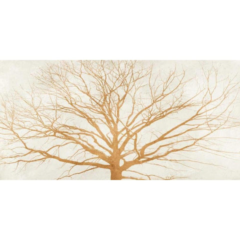 Tree of Gold White Modern Wood Framed Art Print by Aprile, Alessio