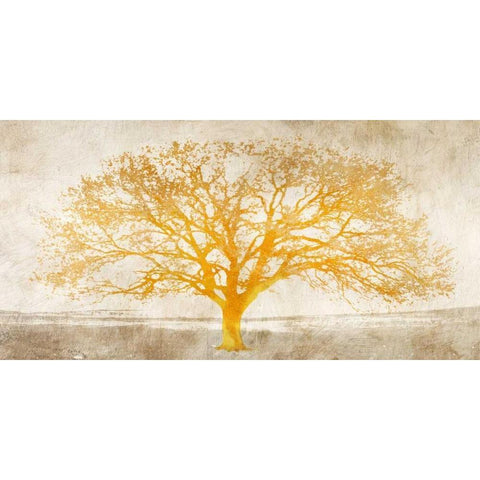 Shimmering Tree Black Modern Wood Framed Art Print by Aprile, Alessio