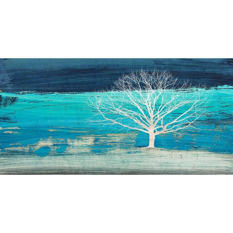 Treescape 3 (Azure) Black Modern Wood Framed Art Print by Alessio, Aprile