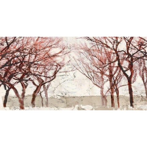 Rusty Trees Black Modern Wood Framed Art Print by Alessio, Aprile