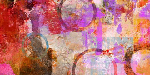 Circle Circus White Modern Wood Framed Art Print with Double Matting by King, Amber