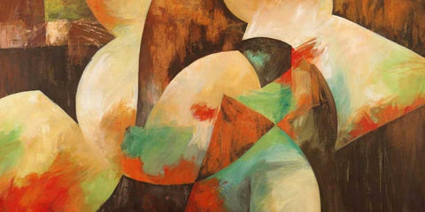 Be Bop White Modern Wood Framed Art Print with Double Matting by King, Amber