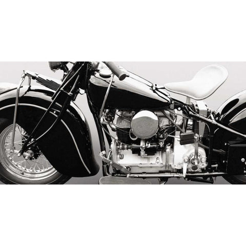 Vintage American bike Black Modern Wood Framed Art Print by Gasoline Images