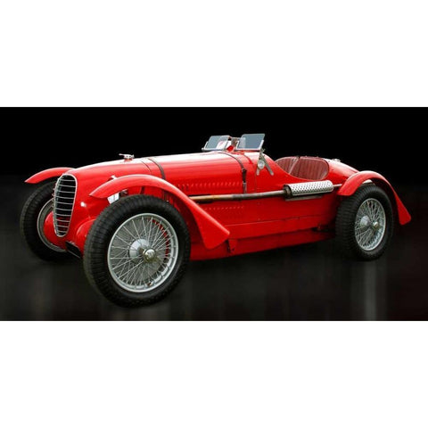 Vintage Italian race-car Black Modern Wood Framed Art Print with Double Matting by Gasoline Images