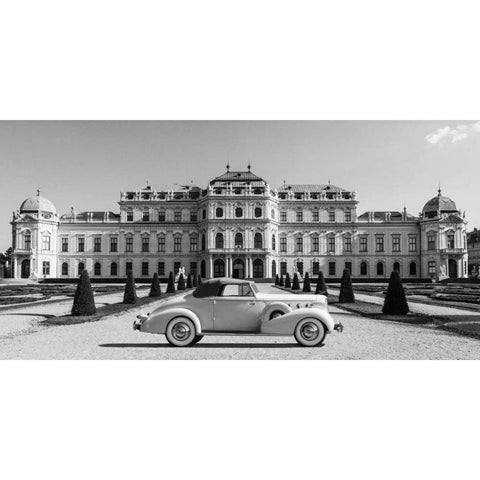 At Belvedere Palace, Vienna Black Modern Wood Framed Art Print with Double Matting by Gasoline Images