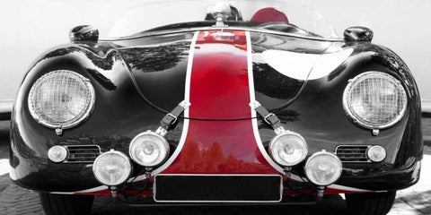 Roaring Bullet White Modern Wood Framed Art Print with Double Matting by Gasoline Images