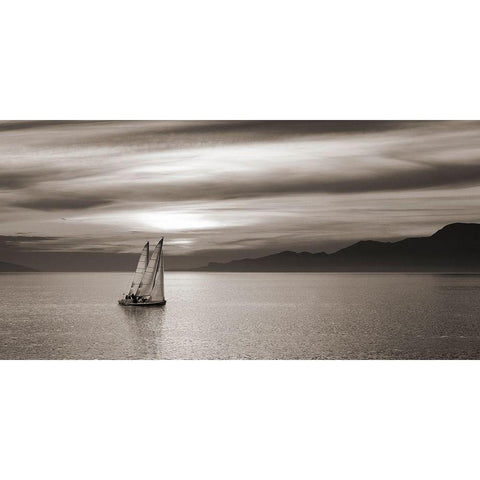Set Sails (detail) Gold Ornate Wood Framed Art Print with Double Matting by Pangea Images