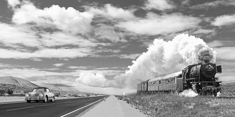 Interstate 59 - detail Black Ornate Wood Framed Art Print with Double Matting by Gasoline Images