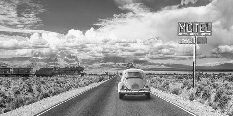 Wandering in the USA White Modern Wood Framed Art Print with Double Matting by Gasoline Images