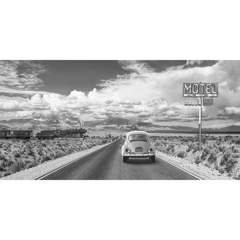 Wandering in the USA White Modern Wood Framed Art Print by Gasoline Images