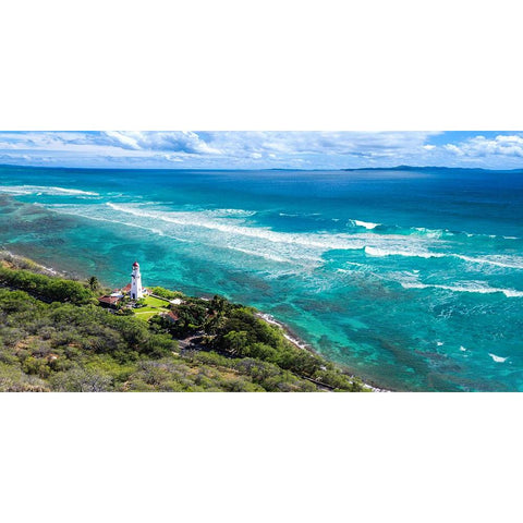 Lighthouse in Galle, Sri Lanka Gold Ornate Wood Framed Art Print with Double Matting by Pangea Images