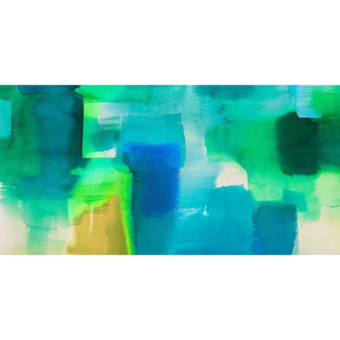 Colors of Water Black Modern Wood Framed Art Print by Asia, Rivieri