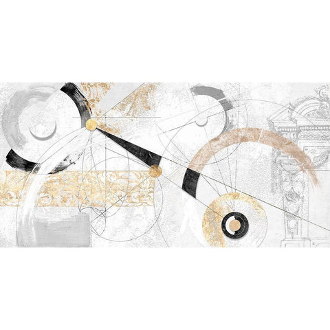 Nero e Oro Black Modern Wood Framed Art Print by Armenti, Arturo