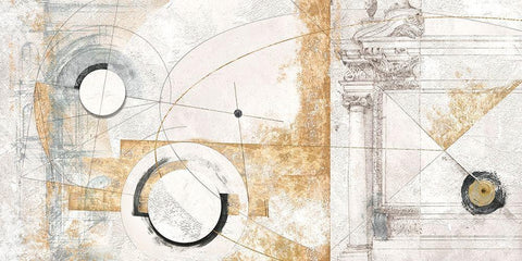 Vestigia White Modern Wood Framed Art Print with Double Matting by Armenti, Arturo