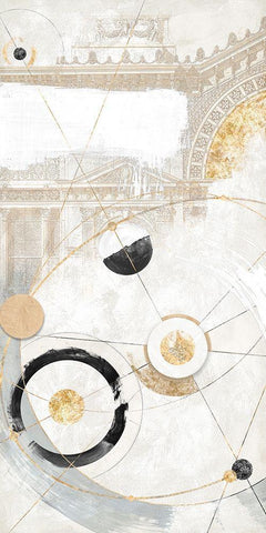 Equilibrio White Modern Wood Framed Art Print with Double Matting by Arturo, Armenti