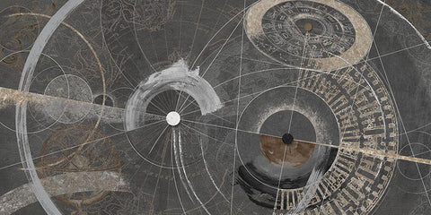 Proiezioni zodiacali White Modern Wood Framed Art Print with Double Matting by Armenti, Arturo