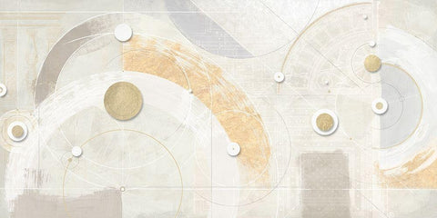 Corpi gravitazionali White Modern Wood Framed Art Print with Double Matting by Armenti, Arturo