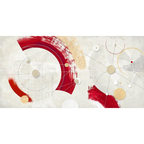 Orbite cremisi Black Modern Wood Framed Art Print by Armenti, Arturo