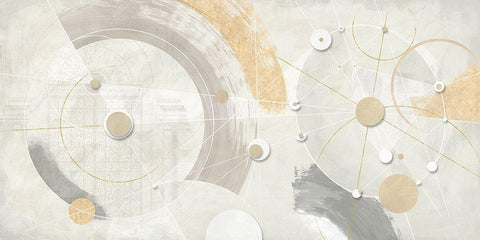 Orbite gemelle Black Ornate Wood Framed Art Print with Double Matting by Armenti, Arturo