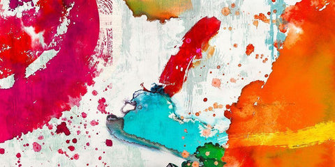 Eptafluo White Modern Wood Framed Art Print with Double Matting by Anne, Munson