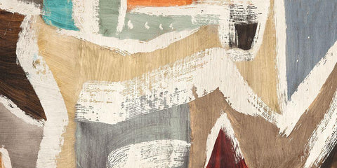 Comfort Zone Variation White Modern Wood Framed Art Print with Double Matting by Munson, Anne